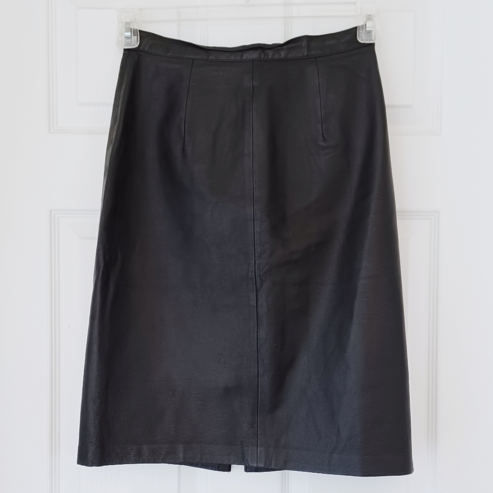Vintage expressions leather skirt